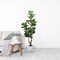 5.4ft Artificial Fiddle Leaf Fig Tree: 25 Lifelike Silk Leaves - Indoor Tropical Décor